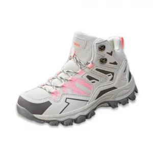 Bottes de randonnée pour femme couleur crème et rose